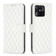 Handytasche Stand Schutzhülle Flip Leder Hülle B19F für Xiaomi Redmi 10 Power Weiß