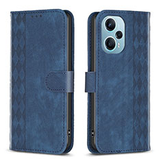 Handytasche Stand Schutzhülle Flip Leder Hülle B21F für Xiaomi Redmi Note 12 Turbo 5G Blau