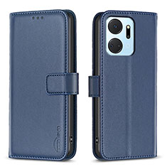 Handytasche Stand Schutzhülle Flip Leder Hülle B22F für Huawei Honor X7a Blau