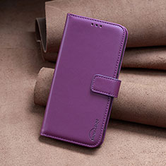 Handytasche Stand Schutzhülle Flip Leder Hülle B22F für Motorola Moto E13 Violett