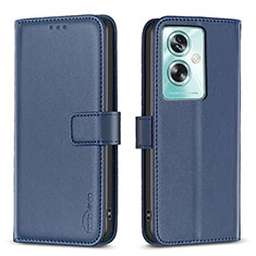 Handytasche Stand Schutzhülle Flip Leder Hülle B22F für Oppo A79 5G Blau