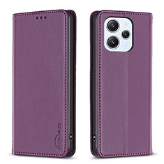 Handytasche Stand Schutzhülle Flip Leder Hülle B22F für Xiaomi Redmi 12 4G Violett