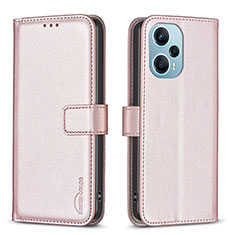 Handytasche Stand Schutzhülle Flip Leder Hülle B22F für Xiaomi Redmi Note 12 Turbo 5G Rosegold