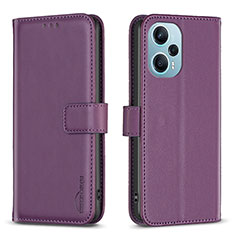 Handytasche Stand Schutzhülle Flip Leder Hülle B22F für Xiaomi Redmi Note 12 Turbo 5G Violett