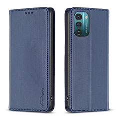 Handytasche Stand Schutzhülle Flip Leder Hülle B23F für Nokia G11 Blau