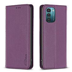 Handytasche Stand Schutzhülle Flip Leder Hülle B23F für Nokia G11 Violett