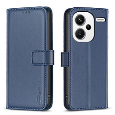 Handytasche Stand Schutzhülle Flip Leder Hülle B24F für Xiaomi Redmi Note 13 Pro+ Plus 5G Blau