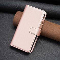 Handytasche Stand Schutzhülle Flip Leder Hülle B26F für Motorola Moto G23 Rosegold