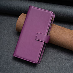 Handytasche Stand Schutzhülle Flip Leder Hülle B26F für Motorola Moto G23 Violett