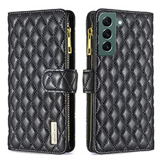 Handytasche Stand Schutzhülle Flip Leder Hülle BF1 für Samsung Galaxy S22 5G Schwarz