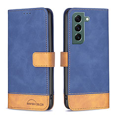 Handytasche Stand Schutzhülle Flip Leder Hülle BF2 für Samsung Galaxy S22 5G Blau