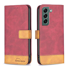 Handytasche Stand Schutzhülle Flip Leder Hülle BF2 für Samsung Galaxy S22 5G Rot