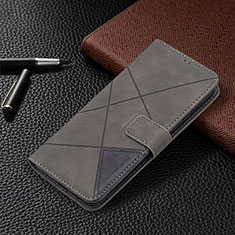 Handytasche Stand Schutzhülle Flip Leder Hülle BF2 für Xiaomi Redmi Note 10 Pro 4G Grau