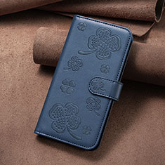 Handytasche Stand Schutzhülle Flip Leder Hülle Blumen BF2 für Huawei Honor X6a Blau