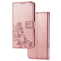 Handytasche Stand Schutzhülle Flip Leder Hülle Blumen für Google Pixel 5 XL 5G Rosegold