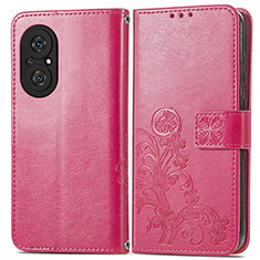 Handytasche Stand Schutzhülle Flip Leder Hülle Blumen für Huawei Honor 50 SE 5G Pink