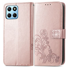 Handytasche Stand Schutzhülle Flip Leder Hülle Blumen für Huawei Honor 70 Lite 5G Rosegold