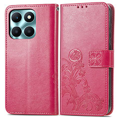 Handytasche Stand Schutzhülle Flip Leder Hülle Blumen für Huawei Honor X6a Pink