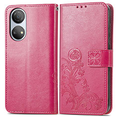 Handytasche Stand Schutzhülle Flip Leder Hülle Blumen für Huawei Honor X7 Pink