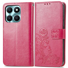 Handytasche Stand Schutzhülle Flip Leder Hülle Blumen für Huawei Honor X8b Pink