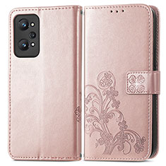 Handytasche Stand Schutzhülle Flip Leder Hülle Blumen für Realme Q5 Pro 5G Violett