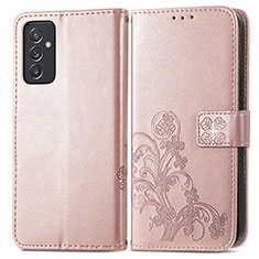 Handytasche Stand Schutzhülle Flip Leder Hülle Blumen für Samsung Galaxy A15 LTE Rosa