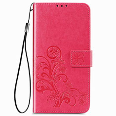 Handytasche Stand Schutzhülle Flip Leder Hülle Blumen für Samsung Galaxy A22 4G Rot