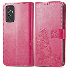 Handytasche Stand Schutzhülle Flip Leder Hülle Blumen für Samsung Galaxy A34 5G Rot