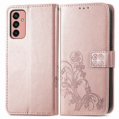 Handytasche Stand Schutzhülle Flip Leder Hülle Blumen für Samsung Galaxy F13 4G Rosa