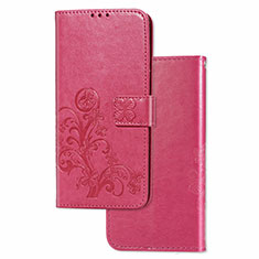 Handytasche Stand Schutzhülle Flip Leder Hülle Blumen für Samsung Galaxy Note 10 Lite Rot