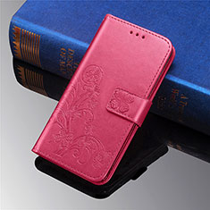 Handytasche Stand Schutzhülle Flip Leder Hülle Blumen für Samsung Galaxy S22 5G Rot