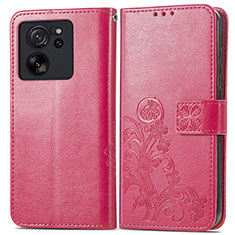 Handytasche Stand Schutzhülle Flip Leder Hülle Blumen für Xiaomi Mi 13T 5G Pink