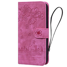 Handytasche Stand Schutzhülle Flip Leder Hülle Blumen HF1 für Huawei Honor 90 Lite 5G Pink