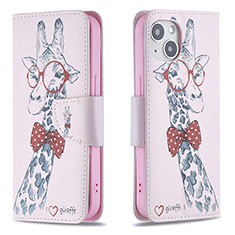 Handytasche Stand Schutzhülle Flip Leder Hülle Blumen L01 für Apple iPhone 13 Rosa