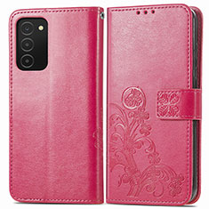 Handytasche Stand Schutzhülle Flip Leder Hülle Blumen S01D für Samsung Galaxy A02s Pink