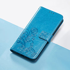 Handytasche Stand Schutzhülle Flip Leder Hülle Blumen S03D für Huawei Honor 50 5G Blau