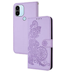 Handytasche Stand Schutzhülle Flip Leder Hülle Blumen Y01X für Xiaomi Redmi A1 Plus Violett