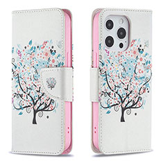 Handytasche Stand Schutzhülle Flip Leder Hülle Blumen Z02 für Apple iPhone 14 Pro Max Plusfarbig