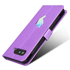 Handytasche Stand Schutzhülle Flip Leder Hülle BY1 für Asus ROG Phone 5 Ultimate Violett