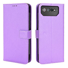 Handytasche Stand Schutzhülle Flip Leder Hülle BY1 für Asus ROG Phone 6 Violett