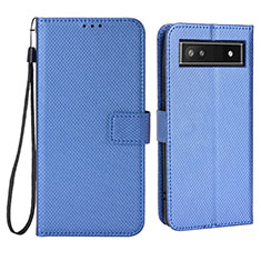 Handytasche Stand Schutzhülle Flip Leder Hülle BY1 für Google Pixel 6a 5G Blau