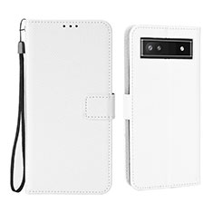 Handytasche Stand Schutzhülle Flip Leder Hülle BY1 für Google Pixel 6a 5G Weiß