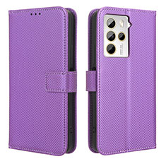 Handytasche Stand Schutzhülle Flip Leder Hülle BY1 für HTC U23 5G Violett