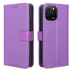 Handytasche Stand Schutzhülle Flip Leder Hülle BY1 für Huawei Enjoy 50z Violett