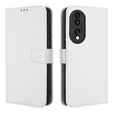 Handytasche Stand Schutzhülle Flip Leder Hülle BY1 für Huawei Honor 70 5G Weiß