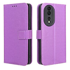 Handytasche Stand Schutzhülle Flip Leder Hülle BY1 für Huawei Honor 80 5G Violett