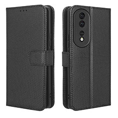 Handytasche Stand Schutzhülle Flip Leder Hülle BY1 für Huawei Honor 80 Pro 5G Schwarz