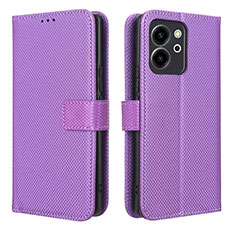 Handytasche Stand Schutzhülle Flip Leder Hülle BY1 für Huawei Honor 80 SE 5G Violett