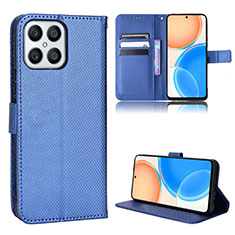 Handytasche Stand Schutzhülle Flip Leder Hülle BY1 für Huawei Honor X8 4G Blau