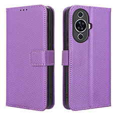 Handytasche Stand Schutzhülle Flip Leder Hülle BY1 für Huawei Nova 11 Pro Violett